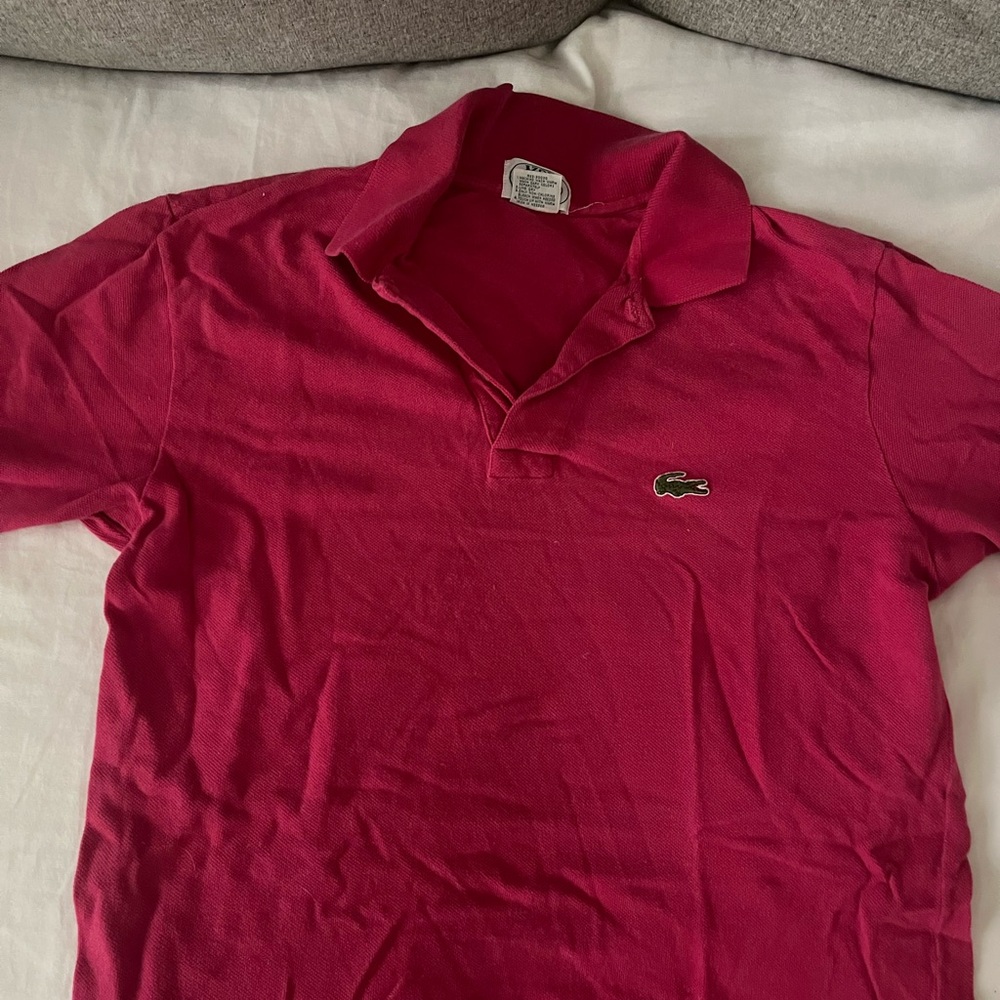 Lacoste Men's Polo Shirt in Deep Pink